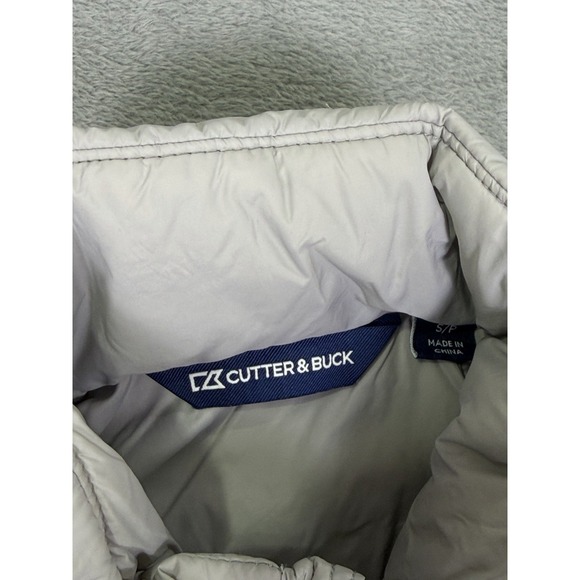 Cutter & Buck Jacket Mens Small Gray Quilted Puffer Hooded Chicago Bears - Picture 6 of 13